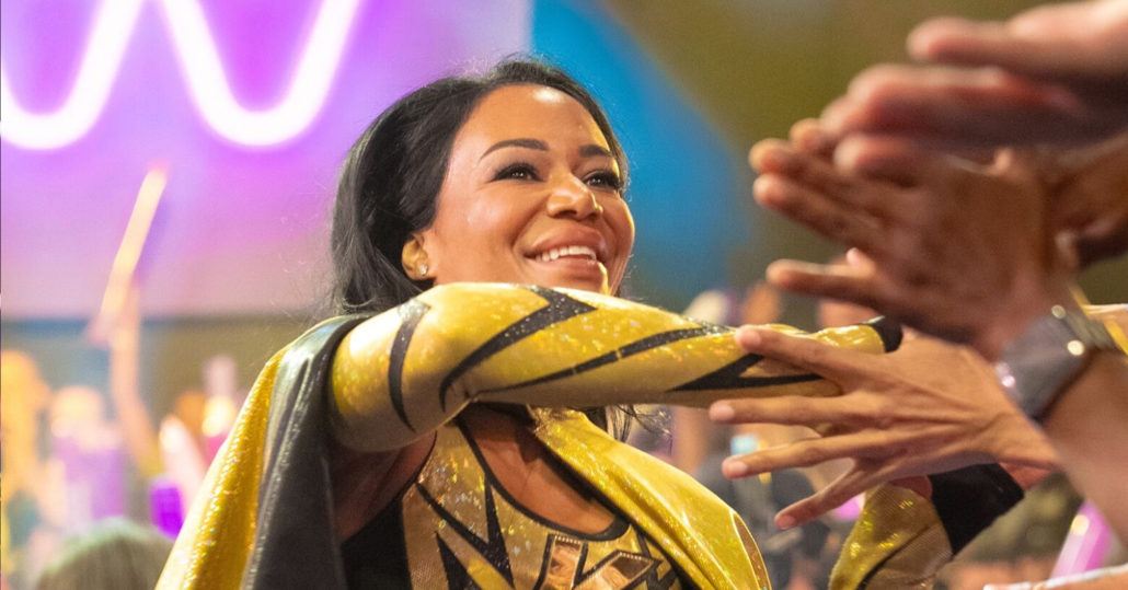 Keta Rush high fiving fans.